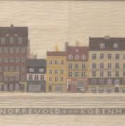 Embroidery depicting Nørrevold with a Jewish theme in the form of Ruben Scheftelowitz on his way to the