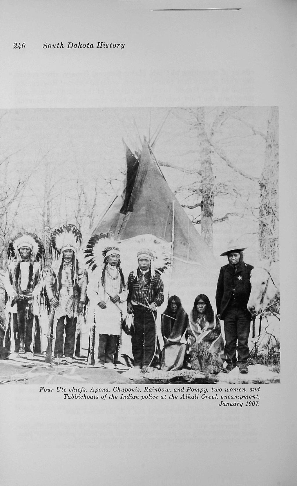 uo South Dakota History Four Ute chiefs. Apona.