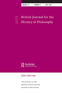 British Journal for the History of Philosophy ISSN: