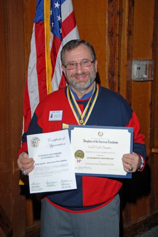 Russ Kaiser with Certificate of Appreciation from