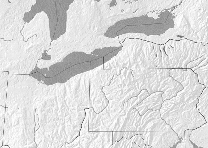 Mapa 1: Ang Pook na New York, Pennsylvania, at Ohio ng Estados Unidos 9 6 8 Toronto 10 Lawa ng Ontario Rochester Huron ng Kanal 7 Lawa na Erie Amherst Kirtland Cleveland Hiram CANADA Mendon Buffalo