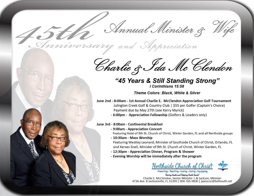 The 1 st Annual Charlie E. McClendon Appreciation Golf Tournament will be on Sat.