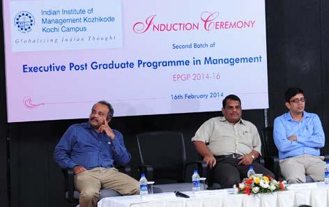 C Raju, Chairperson, PGP and Prof. Rajesh Upadhyayula, faculty, strategy area were on the dais along with him. The current set of participants comes from diverse academic background and industries.