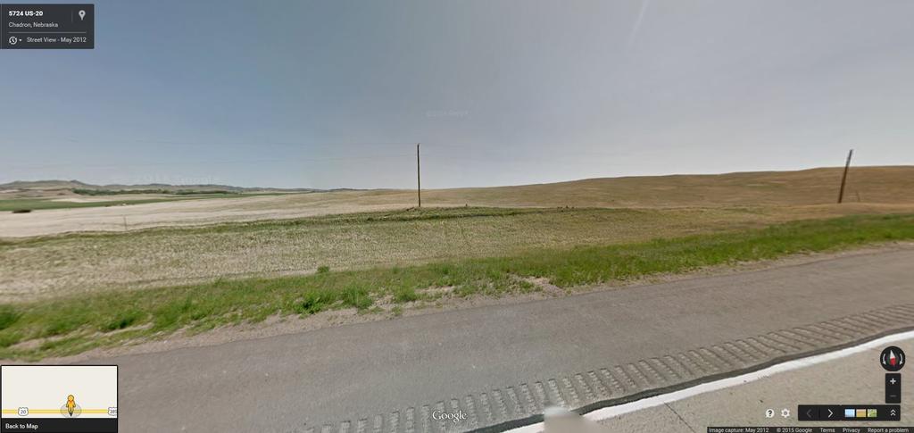It appears that Aaron s description of the land as rolling prairie land is still accurate. As an aside, U.S. Route 20 is an east-west United States highway.
