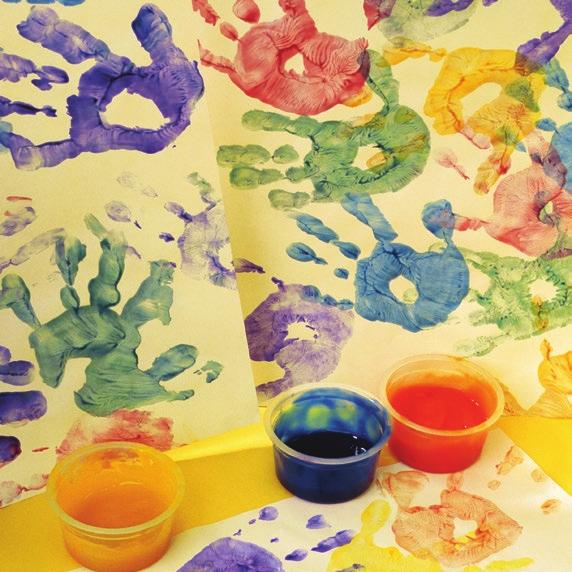 Have each family member make handprints on the poster board. When the paint is dry, write phrases on the poster that name things you can praise God for.