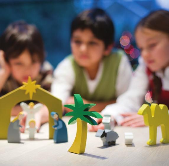 Lesson 3 Family Creations Cover a table with a plastic tablecloth or newspaper. Get out modeling clay and make figures of Joseph, Mary, baby Jesus, the shepherds, and so on.