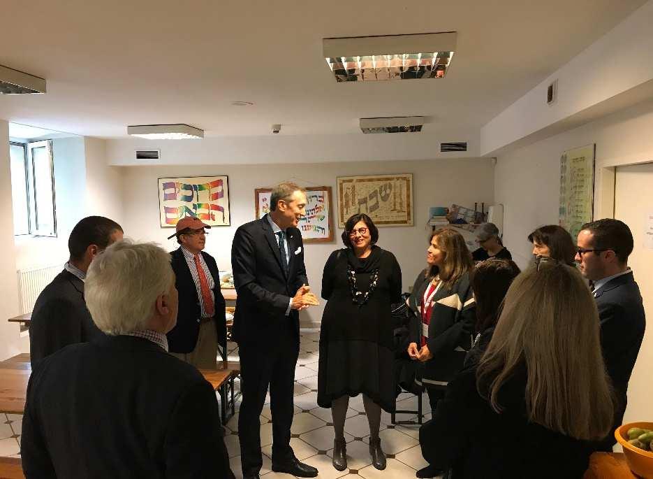 At the Lauder-Morasha Jewish Day School in Warsaw, NCSEJ met with Israeli Ambassador to Poland Anna Azari, where she spoke about Israeli-Polish relations and the revival of Jewish life in Poland.