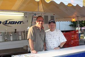 Pat's Party Who else to help run the Beer Booth than an our own Knight Tim Figiel (pictured here on the left)