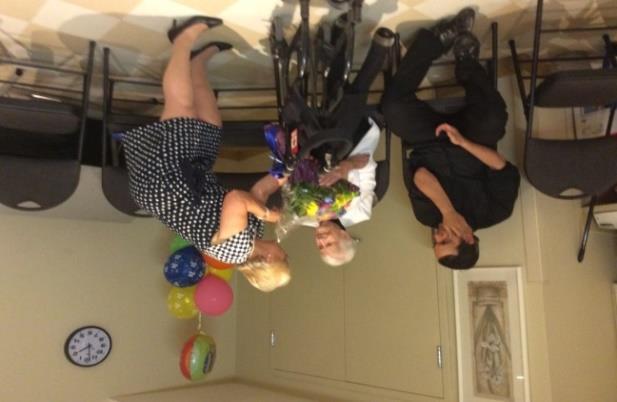 President Lynda Macpherson also presented a bouquet of flowers in honour of Betty s 90 th birthday.