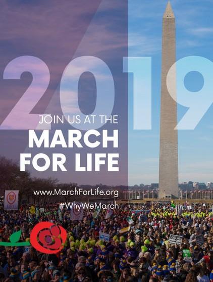 March for Life 2019 - January 18, 2019. Join us on our bus trip to Washington, DC as we join hundreds of thousands of Americans in a peace pilgrimage on behalf of the unborn.