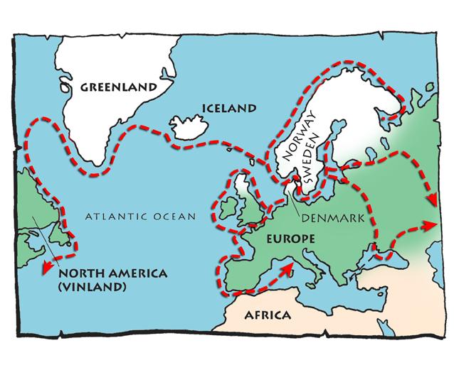 The period known as the Viking Age lasted between the years of ad 793 and 1066. During that time the Vikings discovered and settled both Iceland and Greenland.