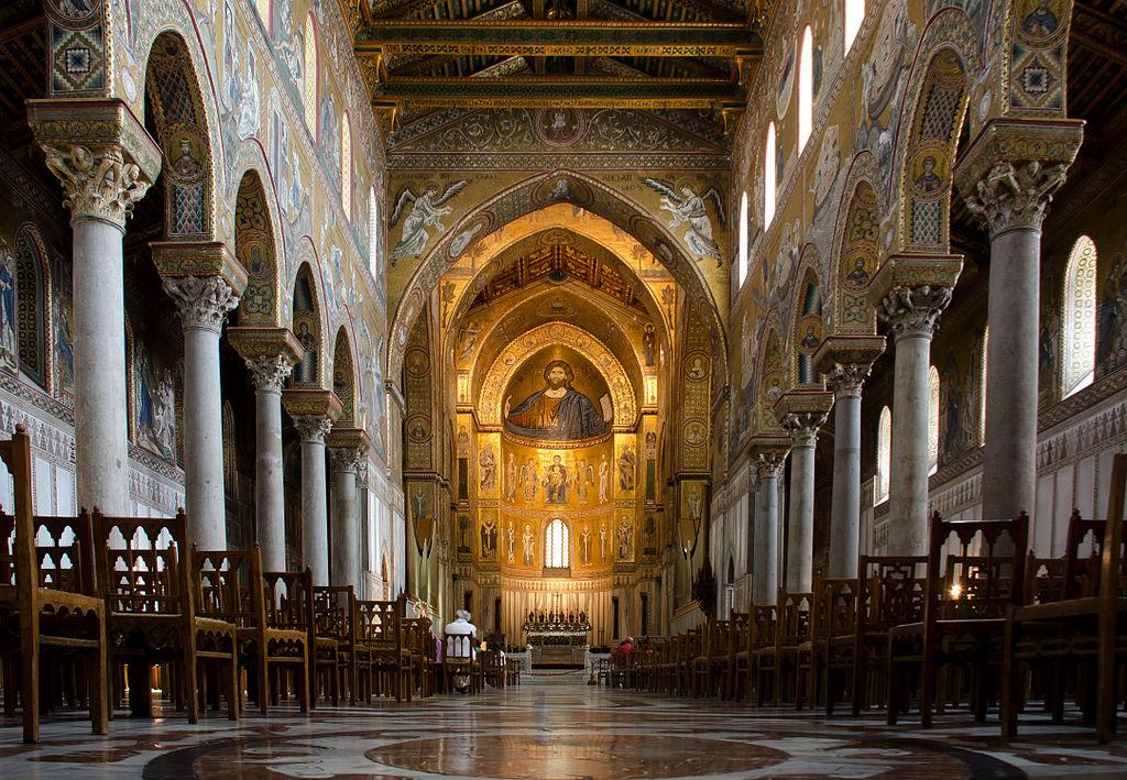 The interior of the Monreale Cathedral in Palermo, Sicily. Rosicrucian Digest No. 2 2018 sixth century.