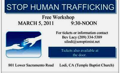 Come and learn what you can do to help stop the violent trading in human lives. At the event, there will be two vendors selling items handcrafted by women escaping the life of sex trafficking.
