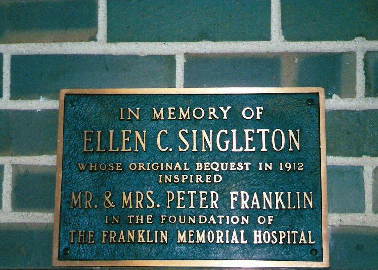 Ella Singleton Memorial Marker, Bronson Vicksburg Hospital Like Fanny Bair, Ella Singleton had a dream.