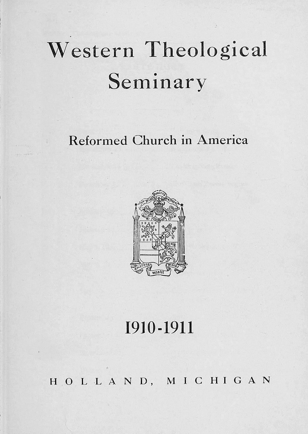 Western Theological Seminary Reformed