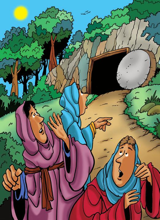 He Is Risen! Ages 3 5 April 21, 2019 E Hearing the Story Open the Bible to Luke 24 so that the children know that the story comes from the Bible. Read SCM 8.
