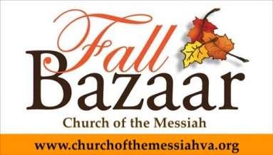 The United Methodist Women's Annual Fall Bazaar Saturday, Nov