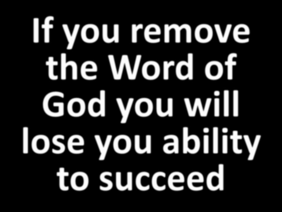 If you remove the Word of God