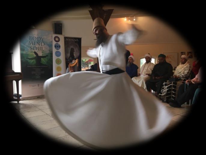 Introducing the workshop Sufi Whirling Sufi Whirling is a meditative art of movement which allows people to stimulate and maintain the physical, mental and spiritual balance.