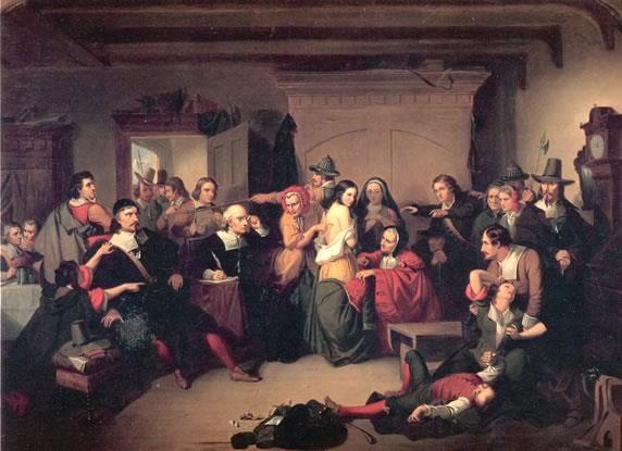 Document G: Caption: "Examination of a Witch" Thompkins H. Matteson, 1853.
