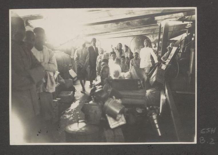 Tjokroaminoto and his wife on the ship A group of pilgrims from the Dutch East Indies.