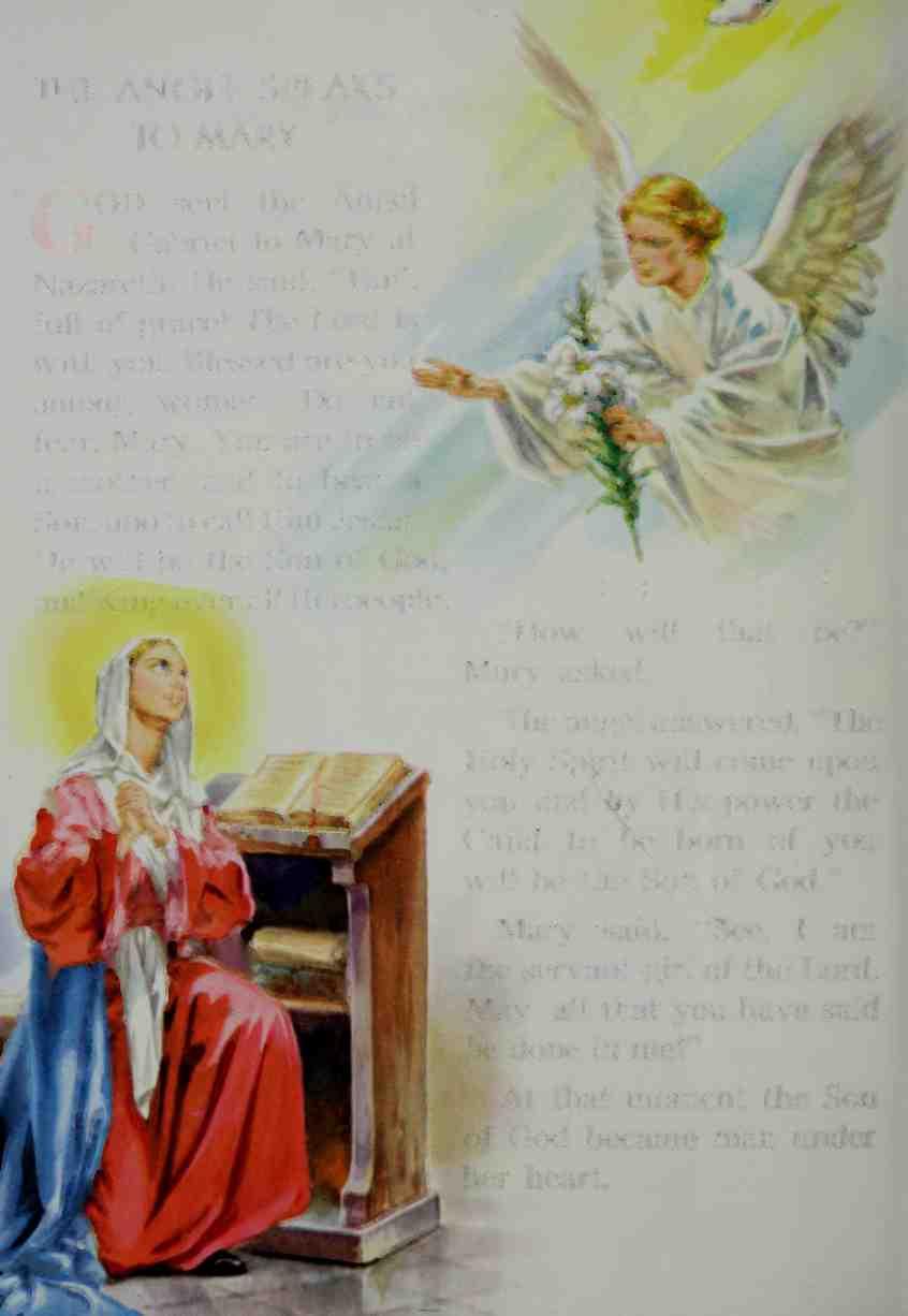 THE ANGEL SPEAKS TO MARY GOD sent the Angel Gabriel to Mary at Nazareth.