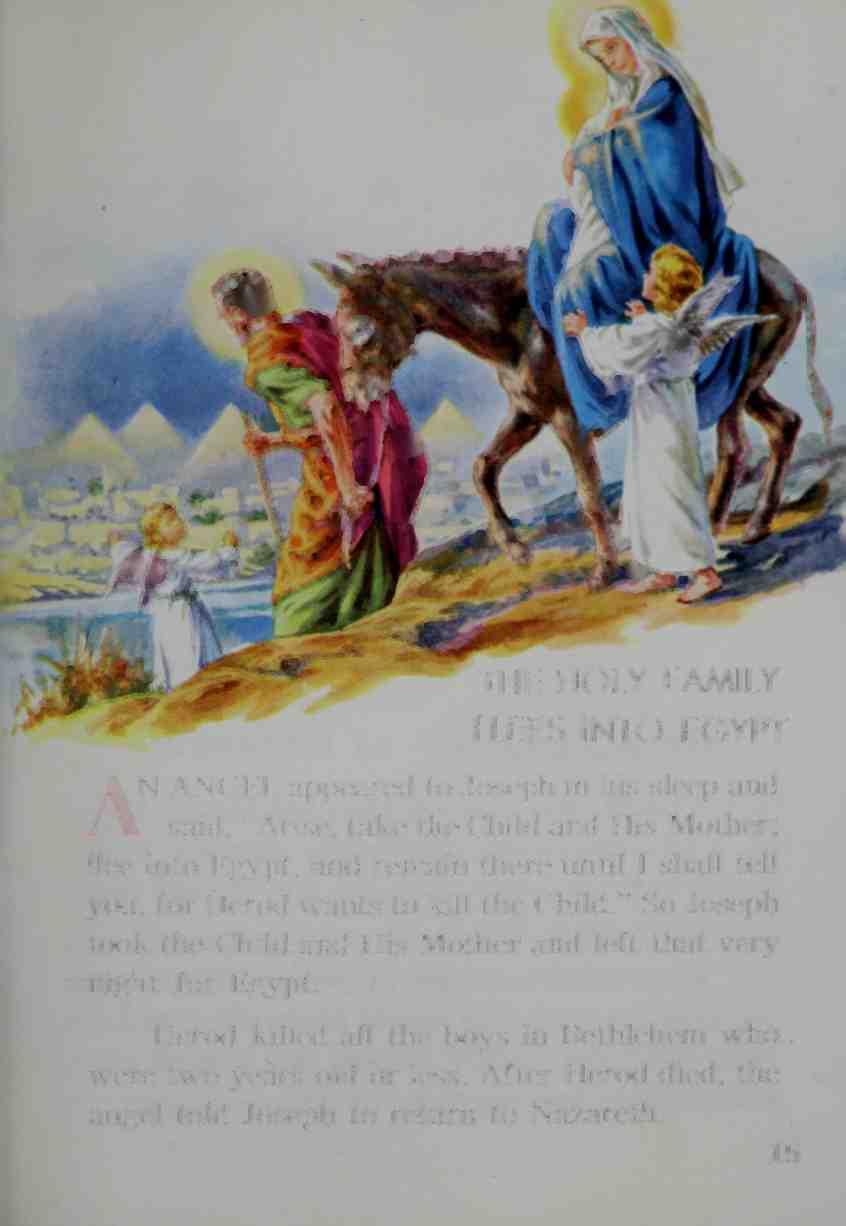 AN L THE HOLY FAMILY FLEES INTO EGYPT ANGEL appeared to Joseph in his