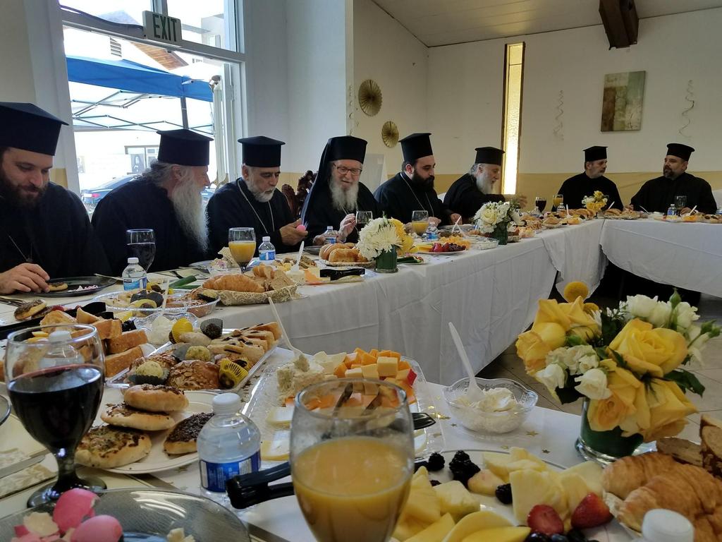 Brunch with His Eminence Archbishop Demetrios following the Doxology Service