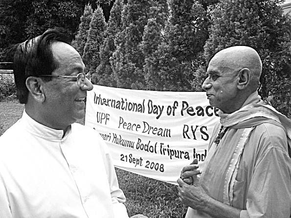 The Agartala celebrations of the International Day of Peace (IDP) consisted in leaders from both Christian and Hindu communities planting a sapling in a place offered by the other community.