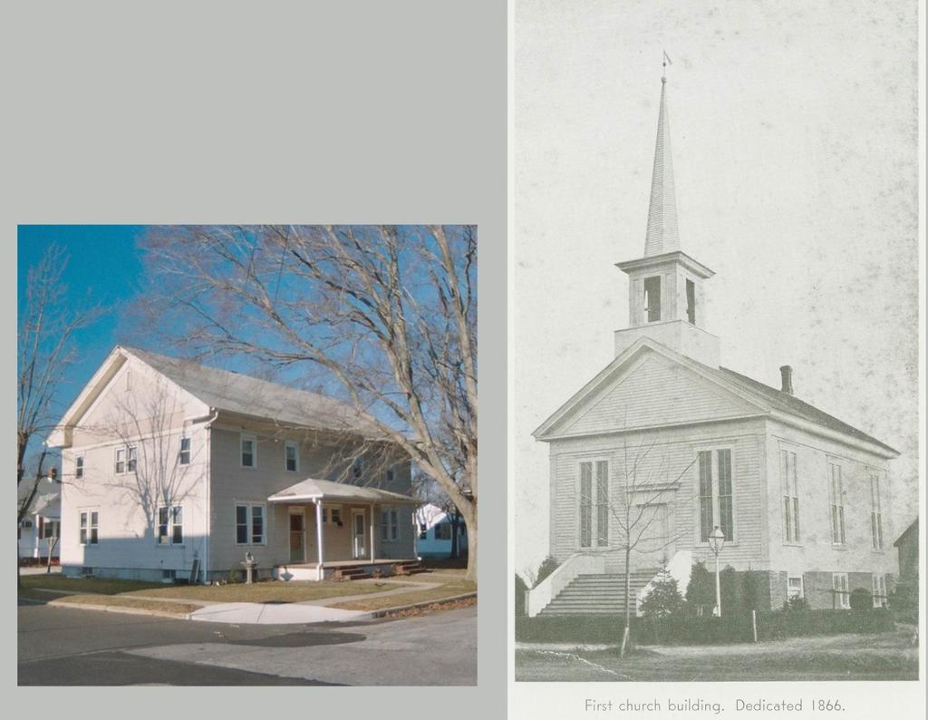 5 - Original church building N corner of Tilton & Pleasant Streets The NEW Church Now, let's jump back to 1895, the year that the new Italian church was formed.