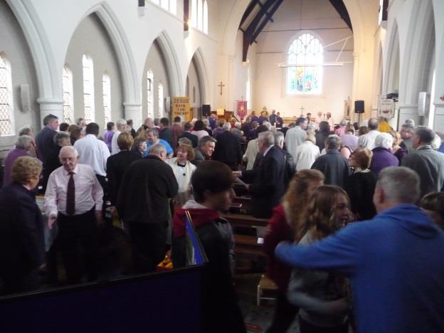 Mark 2: a café style service in the Hall. Most of our younger people attend this service, which has children and youth groups attached.