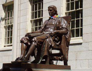 1884 Daniel Chester French did the Reverend John Harvard up brown: 8 