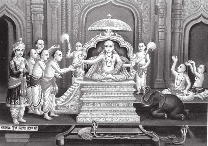 Sri Vyasaraja Tirtharu 9 Sri Vyasa Thirtha in Darbar.