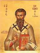 St. Basil the Great (Feast Day: January 1) St. Basil was born about 330 at Caesarea in Cappadocia.