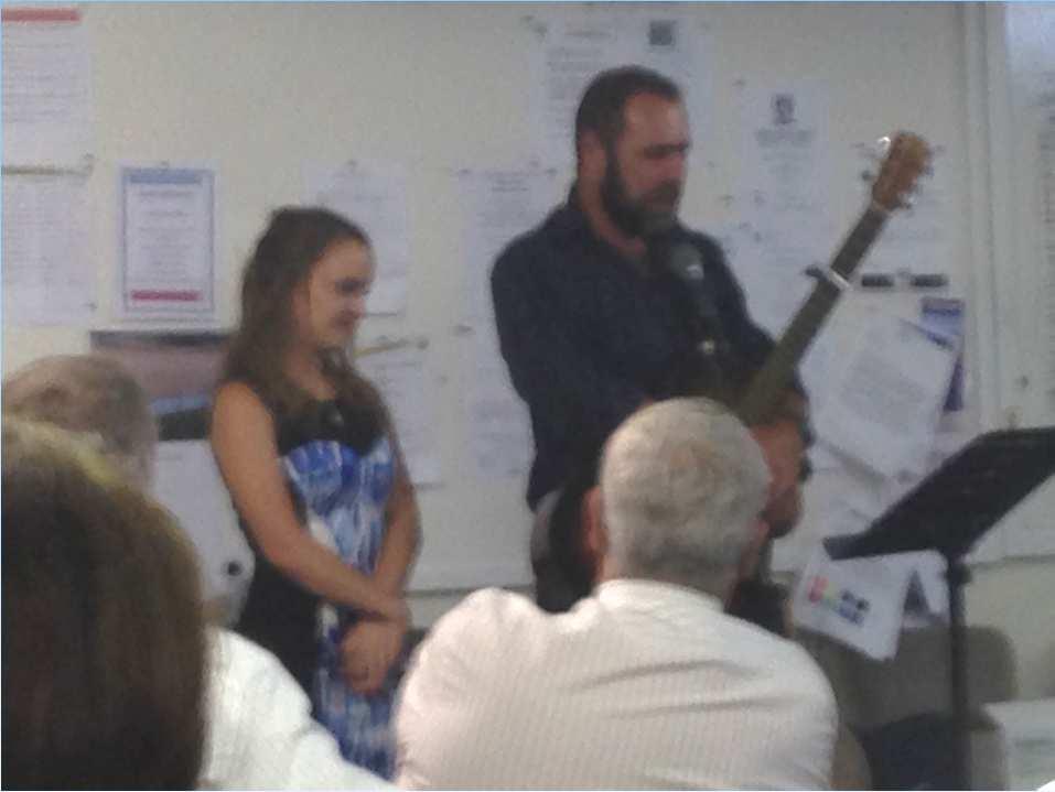 Headmaster and Guardian columnist along with Annelise Diamond entertained us at the last tea meeting with song & wisdom.