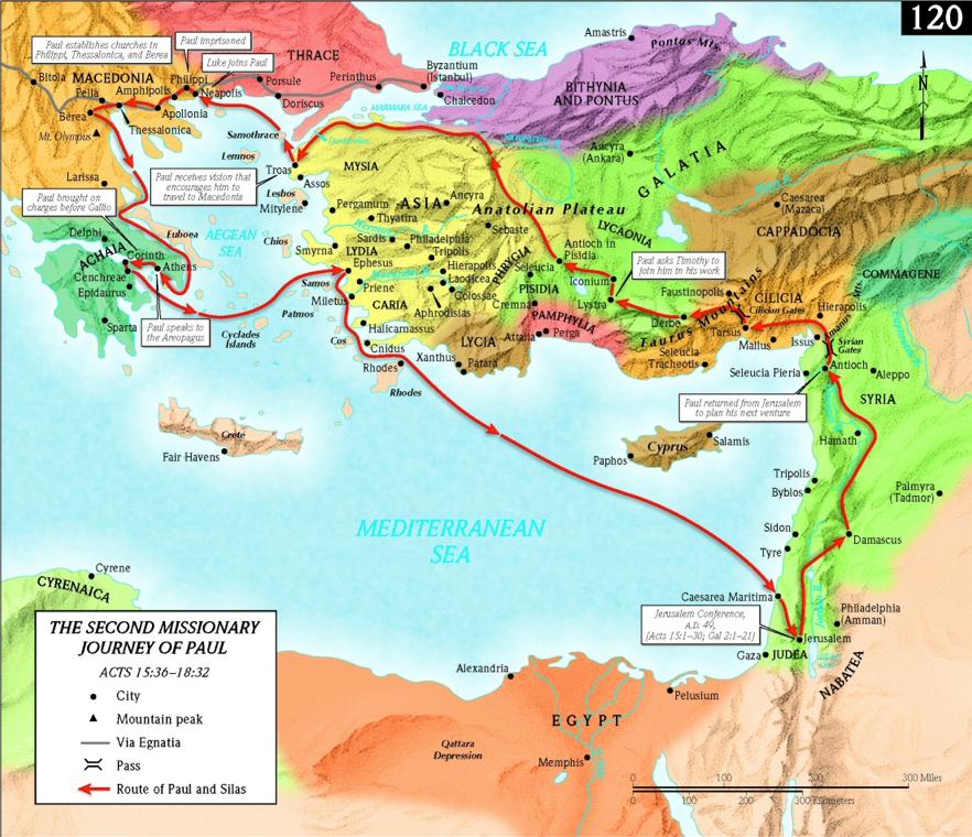 Paul and Barnabas started out in Antioch. They travelled through Syria and Cilicia confirming the churches. Next, they went to Derbe and Lystra, which are in the region known as Galatia.