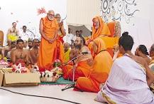 Students offered guru dakshina and they were given yagna Prasad.