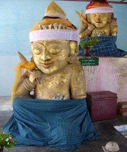 Images of two guardian nat spirits Father Shwe