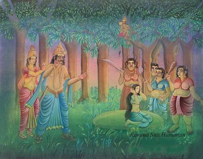 Hanumanji searched each & every palace in Lanka & then he entered Ravana s palace, but even there he could not find Sita.