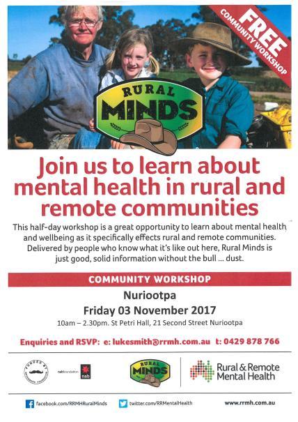 Free Community Workshop Friday 3rd November 10am 2.