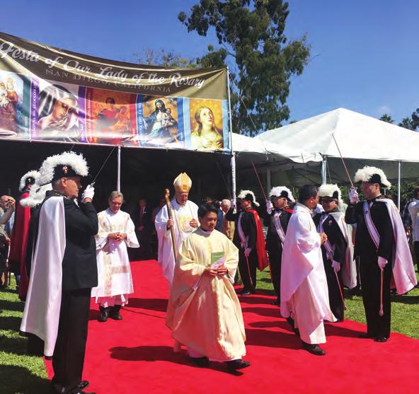 Our Lady of the Rosary Annual Observance On Sunday, October 1st, at Our Lady of the Rosary Catholic Church in Little Italy, 8 Sir Knights joined in escort leading the way for San Diego Diocese Bishop