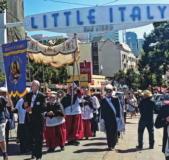 adre io Missions to honor Our Lady. The event culminated in a large procession with public recitation of the Rosary down to the Embarcadero and back, led by Italian Associate astor Fr.