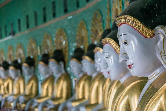 11/10, Mandalay, Snake Pagoda, various artisans shops, Mahamuni Temple Transfer to Yangon airport for a morning flight to Mandalay. Visit the Paleik Snake Pagoda.