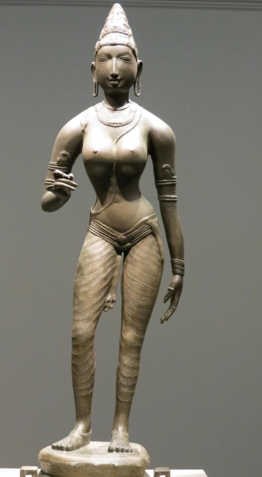 Bronze image of Chola queen Sembiyan Mahadevi as Parvati Chola