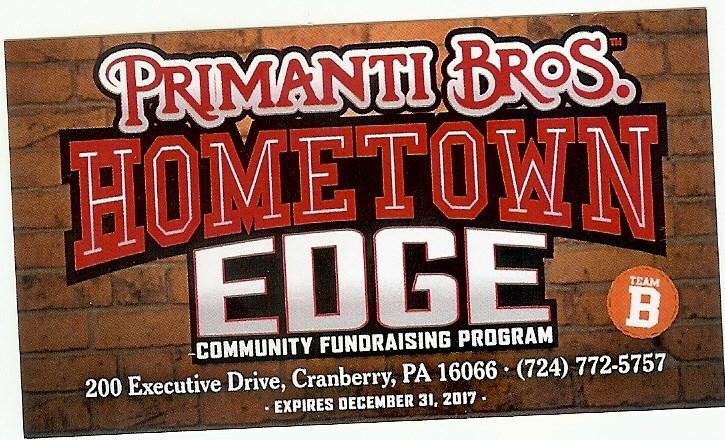 church. The fundraiser runs until the end of the year, so if you plan to make a trip to Primanti Brothers once a month, you can help support the youth of the church.