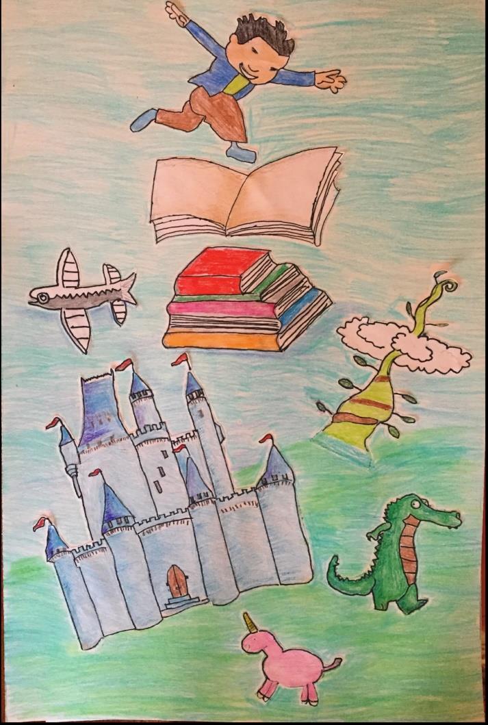 Let your imagination fly Gaurav Haldar, 11 Years It was a Sunday and I was in the library, looking for my regular series when something caught my eye. A book on the shelf started to shimmer and glow!