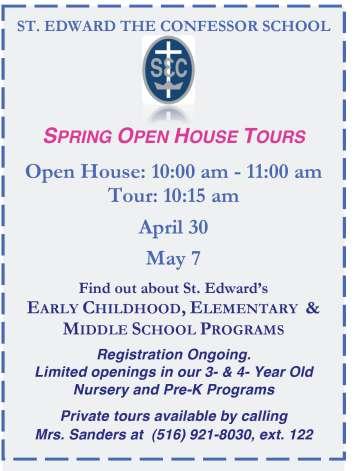 Community Bulletin Board Spring Open House at Molloy College, Rockville Centre, NY on Sunday, April 27, 2014 at 1:00 pm. (516) 323-4000 personal testimony.