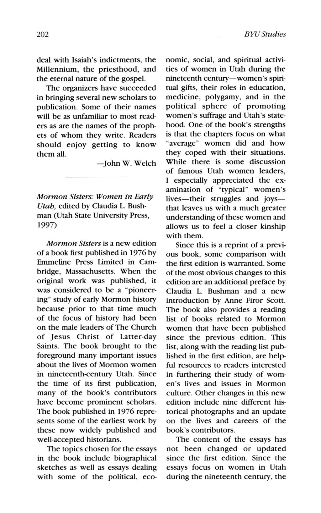 BYU Studies Quarterly, Vol. 37, Iss. 4 [1997], Art.
