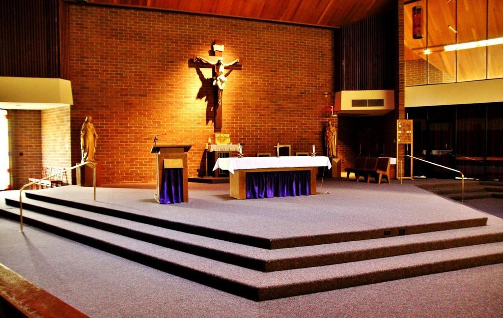The parish was established in 1961 and after the parish hall was built, Sunday Masses were held in the hall. Monsignor Nolan realized it was time to build a permanent church for the parish.