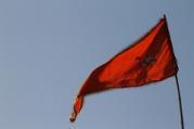 - 50 kiosk Size- 5 ft LITTLE FLAG Devotional Flags of lord Hanumana which are used all